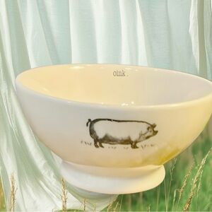 Rae Dunn OINK  Bowl OG FARMLINE FARM HOUSE